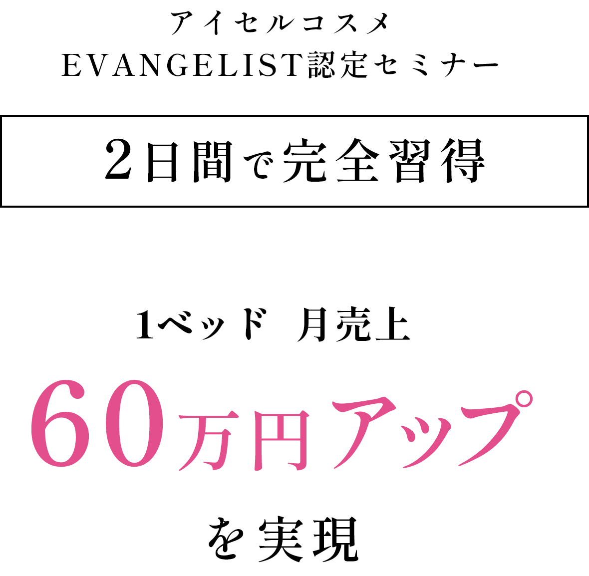 アイセルコスメ EVANGELIST認定セミナー 2日間で完全習得 月売上60万円アップを実現 ３つのピーリング認定セミナー 育肌®ハーブピーリング  /  ニードルピーリング®   /  酸ピーリング エステティシャン・医療従事者限定