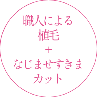 職人による植毛+なじませすきまカット